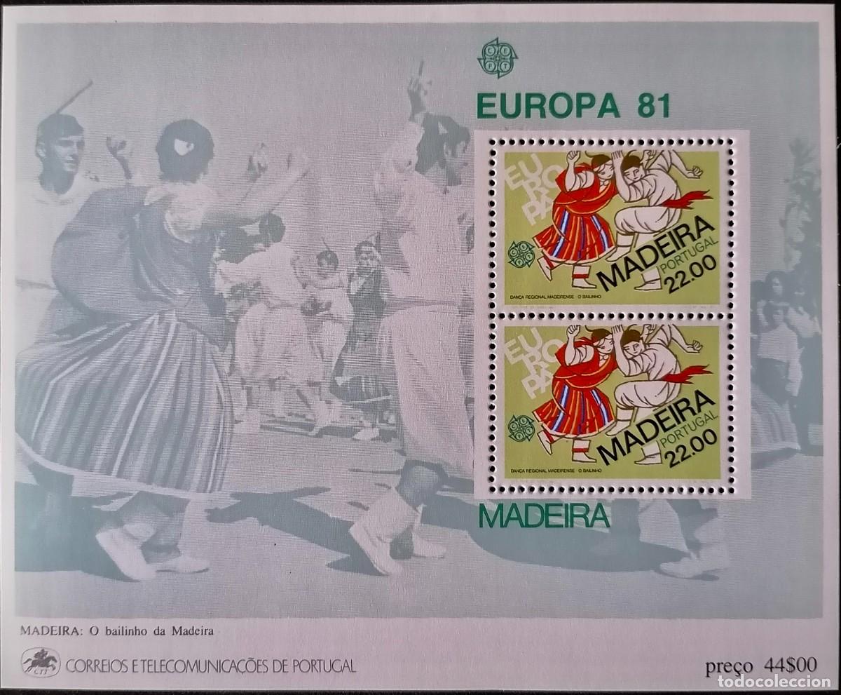 Sellos: MADEIRA 1981 - HB FOLKLORE / CEPT . - Foto 1