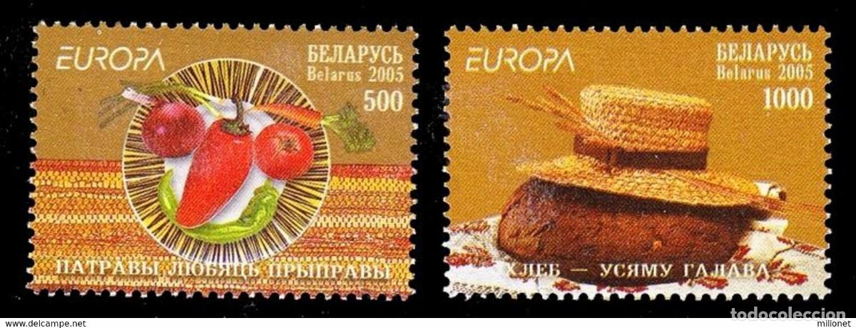 Timbres: BIELORUSIA 2005 GASTRONOMIA EUROPA CEPT 2 SELLOS