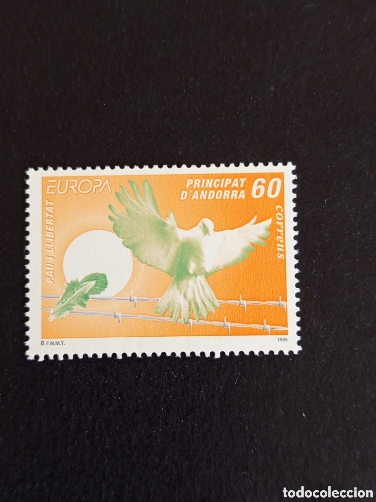 Sellos: Andorra Espa&ntilde;ola, 1995. Europa. Paz y Libertad. Paloma. Edifil 248. Serie Completa. Pedido m&iacute;nimo 3&euro;