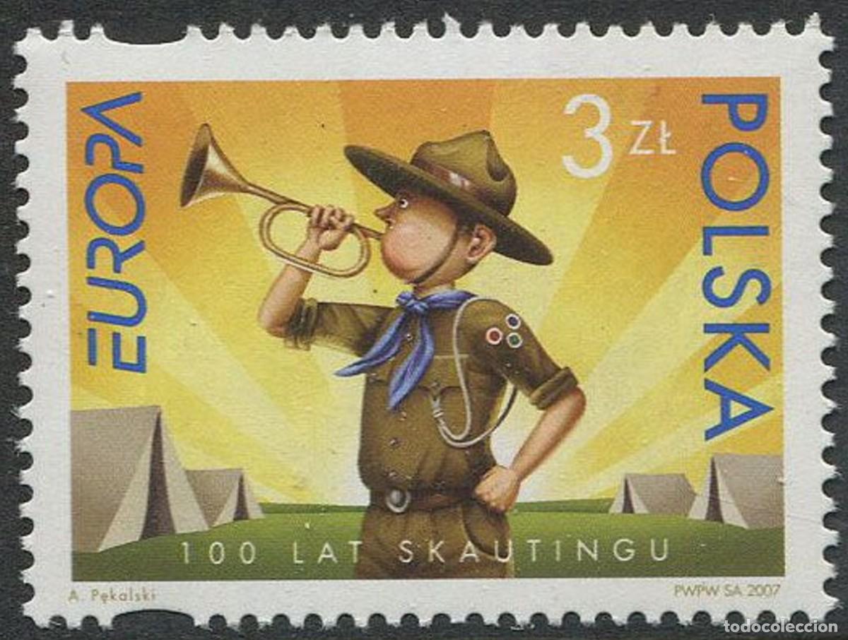 Sellos: POLONIA 2007 - POLAND - POLSK - TEMA EUROPA - BOY SCOUTS - 1 SELLO