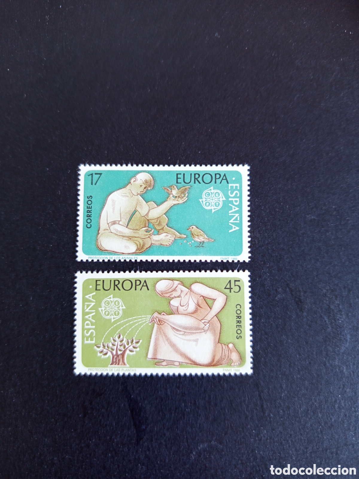 Sellos: Espa&ntilde;a, 1986. Europa. Protecci&oacute;n Medio Ambiente. Edifil 2847/8. Serie completa. Pedido m&iacute;nimo 3 &euro;.