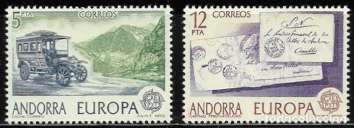 Sellos: ANDORRA ESPA&Ntilde;OLA 1979, EDIFIL 125/26 - EUROPA - HISTORIA POSTAL. MNH.