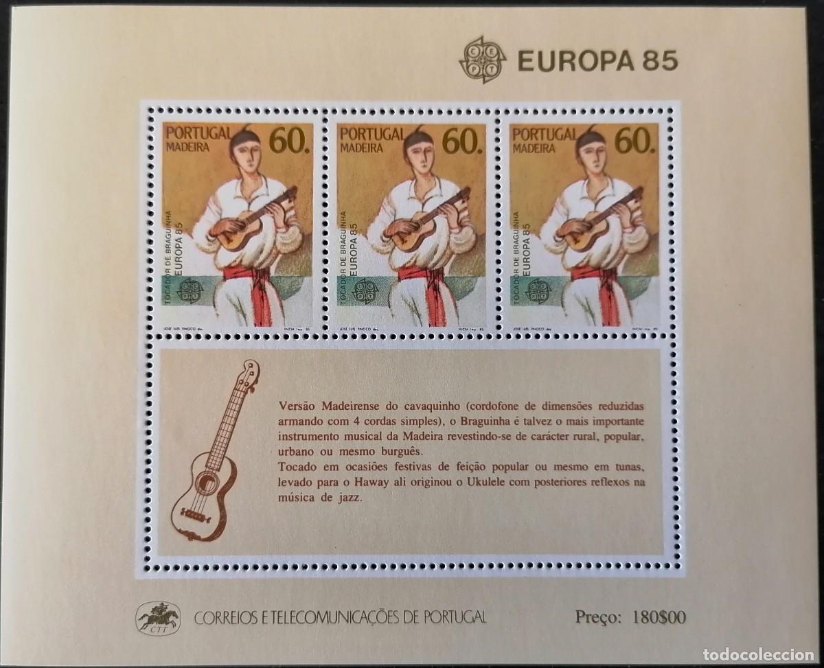 Sellos: MADEIRA 1985 - HB CEPT / M&Uacute;SICA