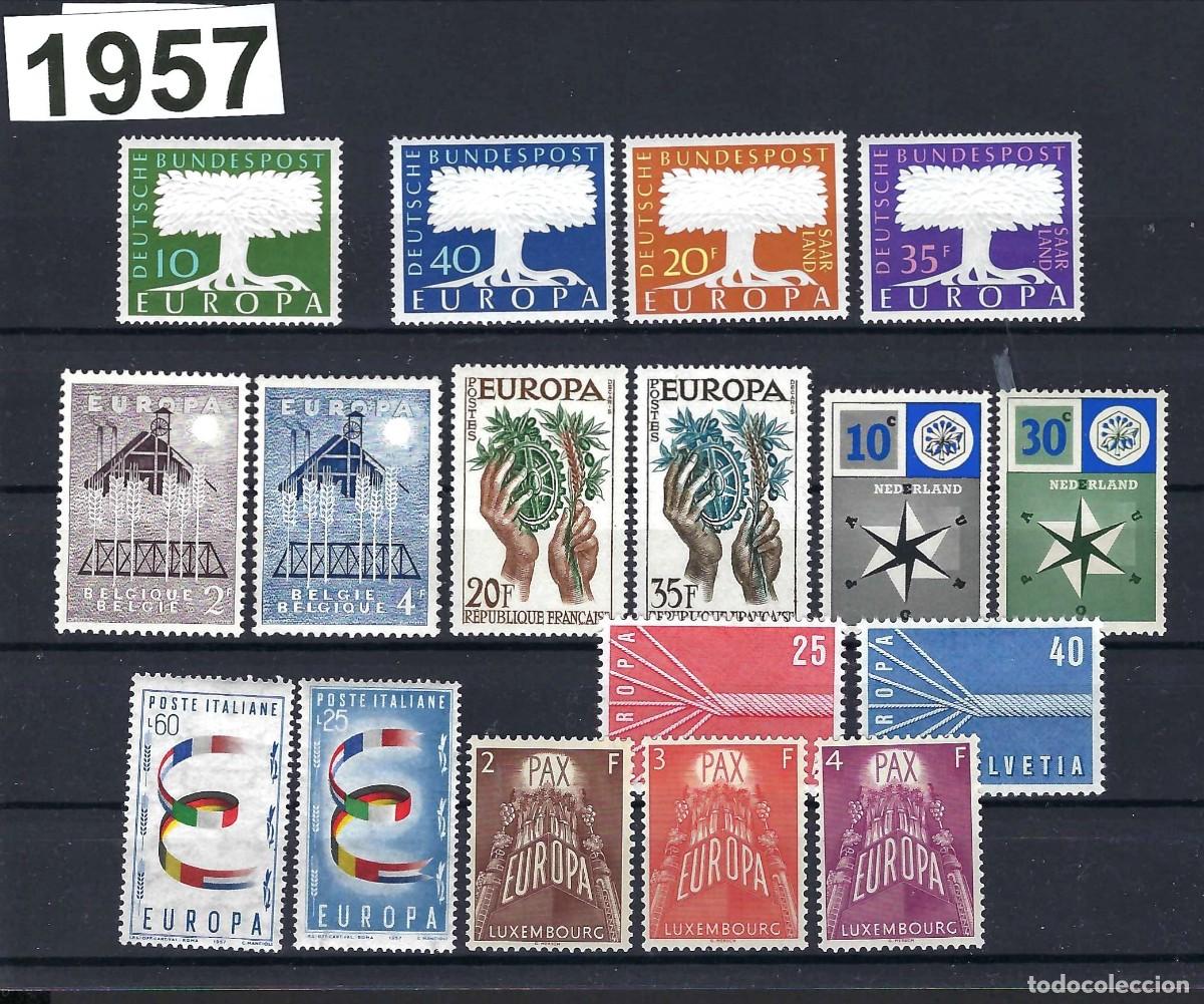 Sellos: EUROPA CEPT 1957 A&Ntilde;O COMPLETO NUEVO SIN FIJA SELLOS**