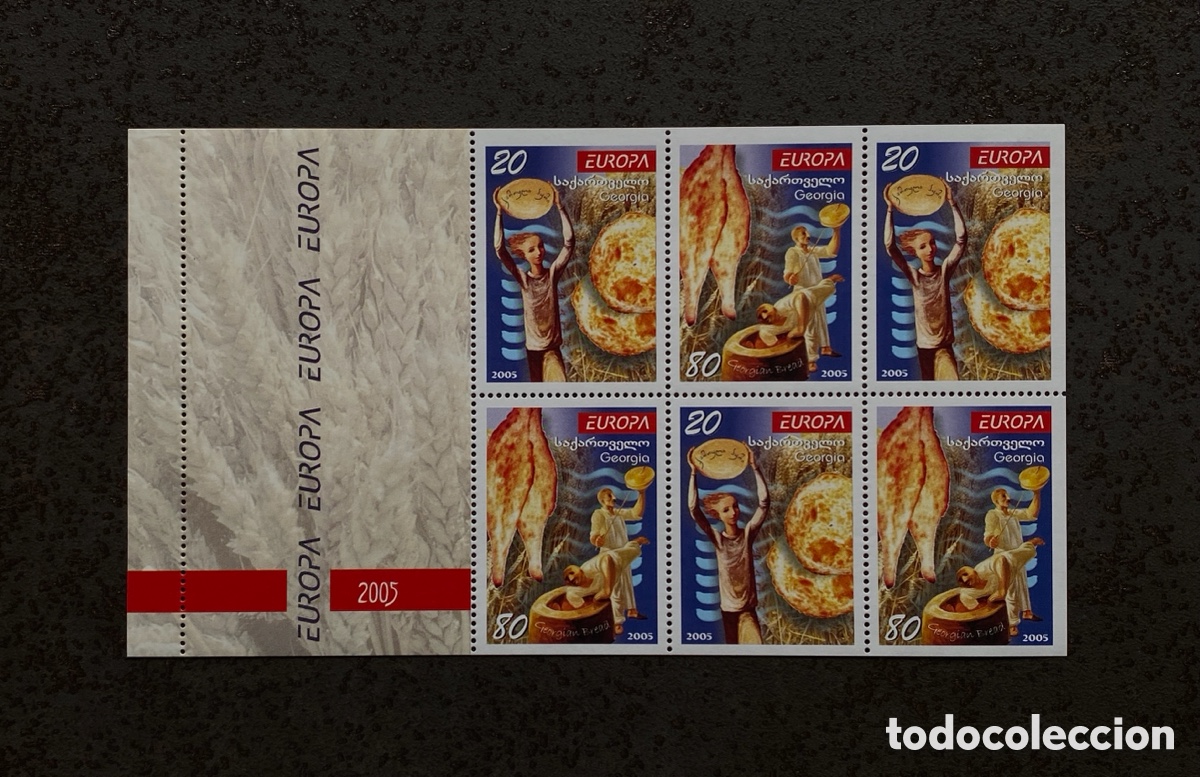 Sellos: Sellos Georgia 2005 Hoja Bloque Tema Europa