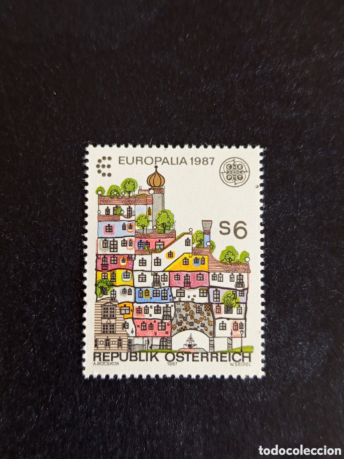 Sellos: AUSTRIA, 1987. Europa . Arquitectura moderna. Yvert 1705. Pedido m&iacute;nimo 3 &euro;. Ver fotos.