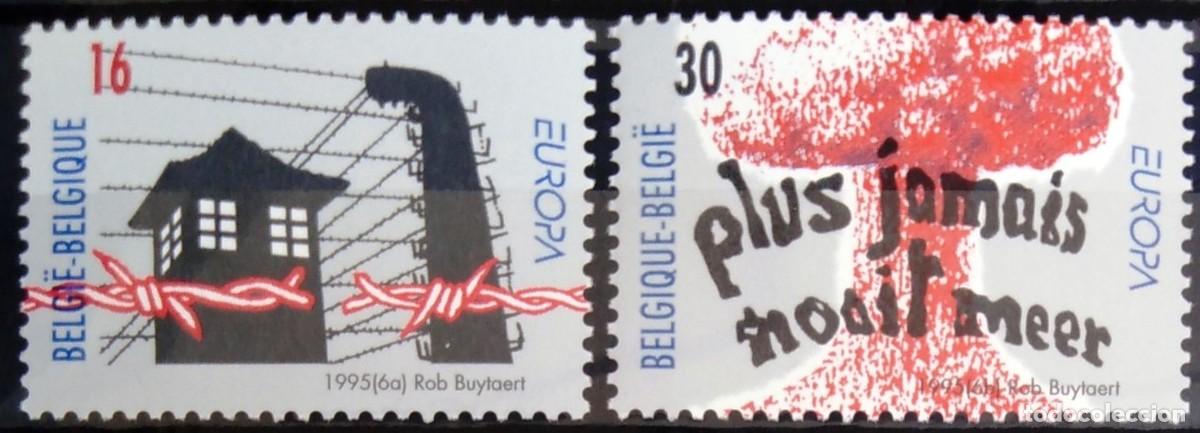 Sellos: BELGICA 1995 - TEMA EUROPA - PAZ Y LIBERTAD - 2 SELLOS