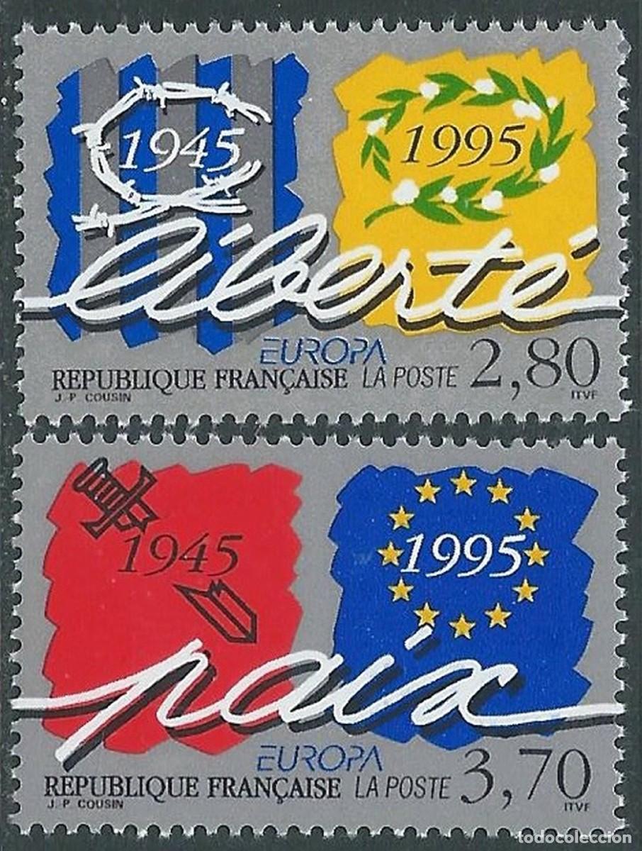 Sellos: FRANCIA 1995 - TEMA EUROPA - PAZ Y LIBERTAD - 2 SELLOS