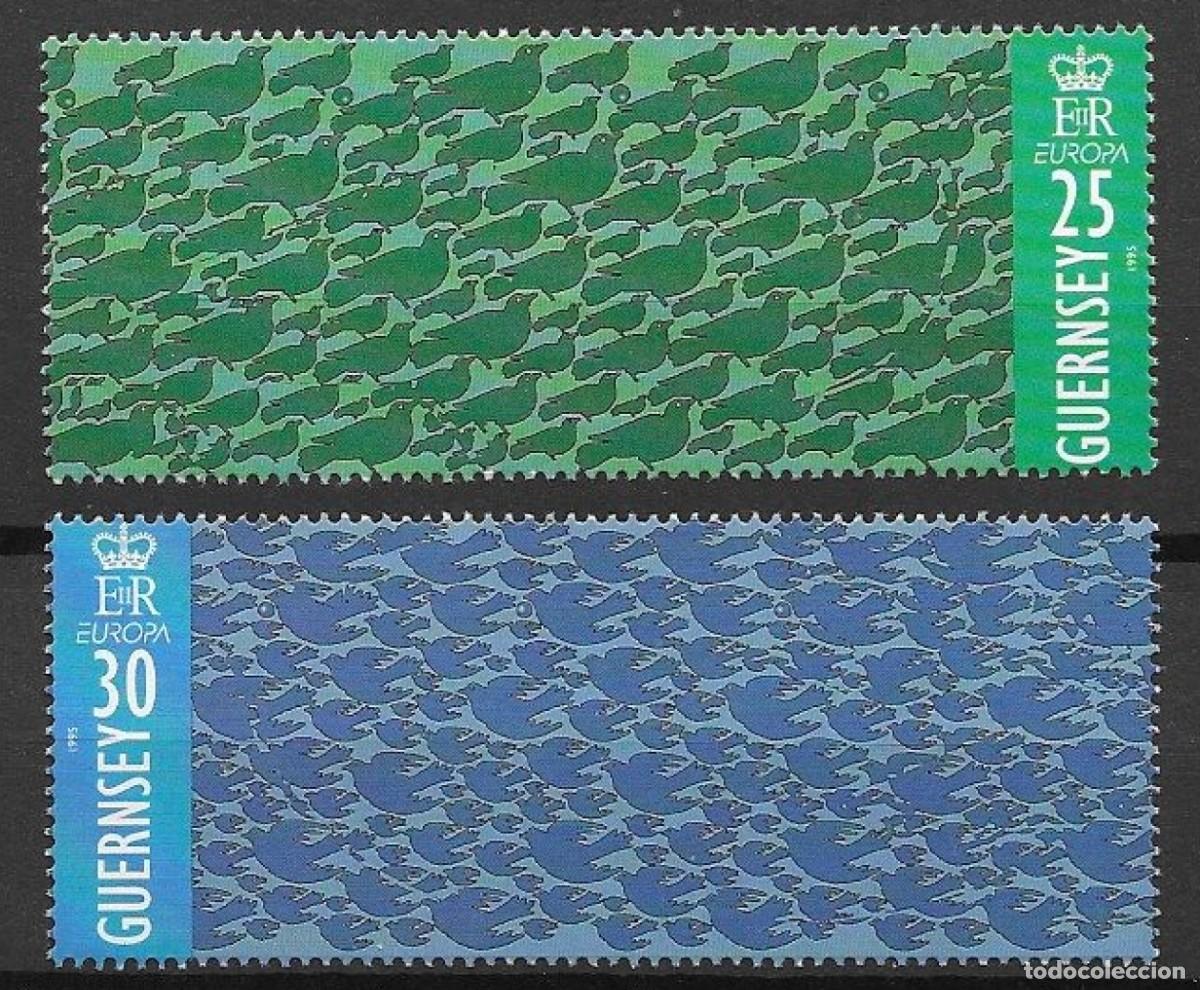Sellos: GUERNSEY 1995 - TEMA EUROPA - PAZ Y LIBERTAD - 2 SELLOS