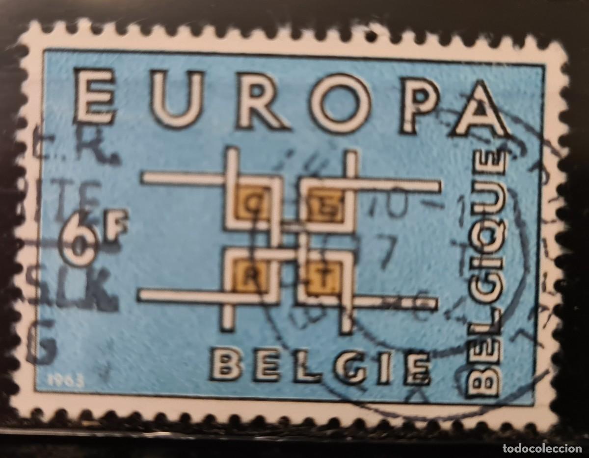 Sellos: Sello usado de B&eacute;lgica 1963: Europa