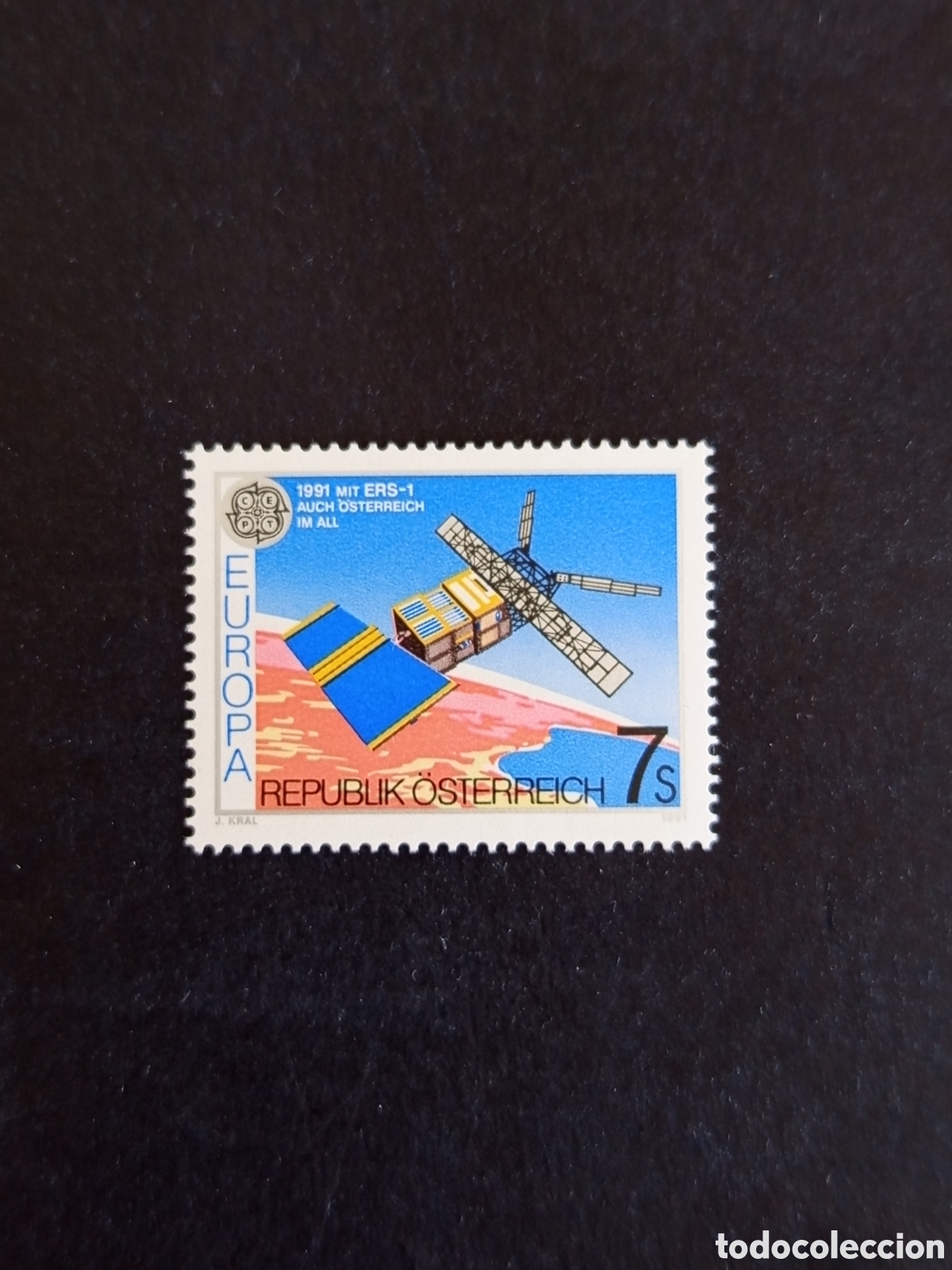 Sellos: AUSTRIA, 1991. Europa. &rdquo;Europa y el espacio&rdquo;. Sat&eacute;lite. Yvert 1855. Pedido m&iacute;nimo 3 &euro;. Ver fotos .