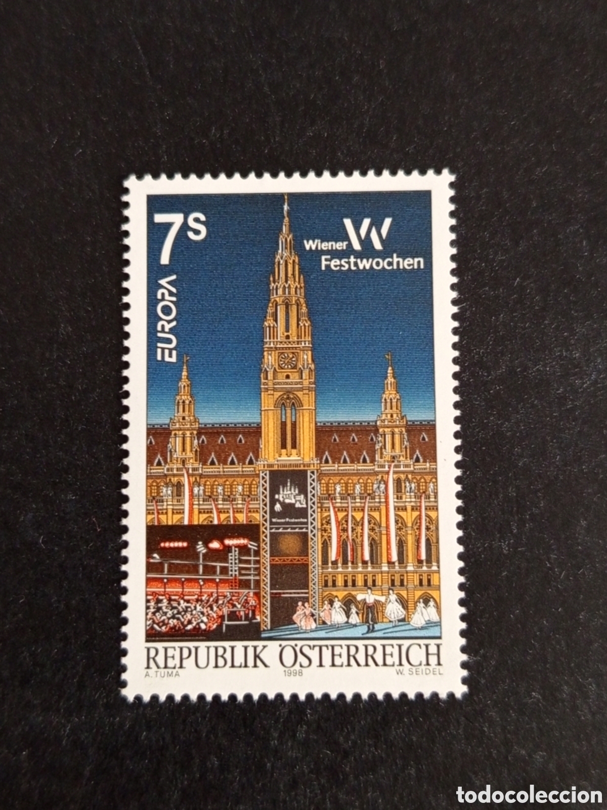 Sellos: AUSTRIA, 1998. Europa: Festivales. Viena. Pedido m&iacute;nimo 3 &euro;. Ver fotos. Sello sin circular