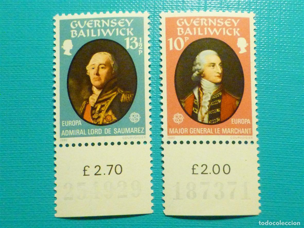 Sellos: Sellos Cept - Europa - Guernsey - A&ntilde;o 1980 - Nuevos -