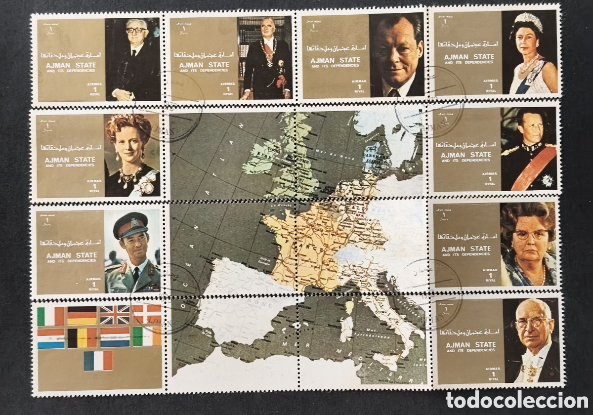 Sellos: Sellos de Reyes y Presidentes europeos.