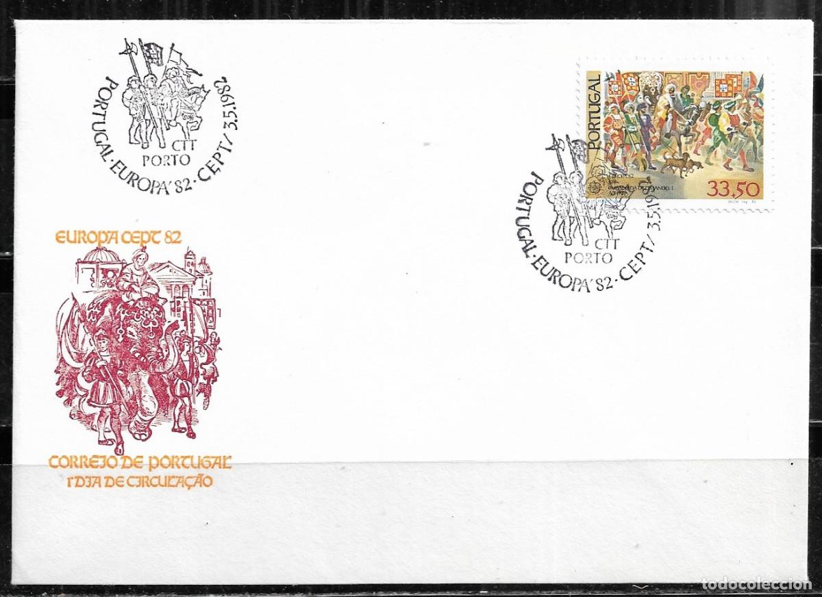 Sellos: EUROPA CEPT 1982, PORTUGAL, SOBRE PRIMER D&Iacute;A FDC.
