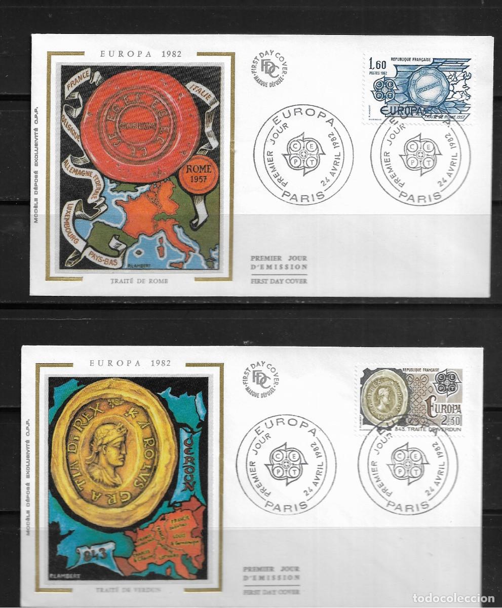 Sellos: EUROPA CEPT 1982, FRANCIA - SOBRES PRIMER D&Iacute;A FDC.