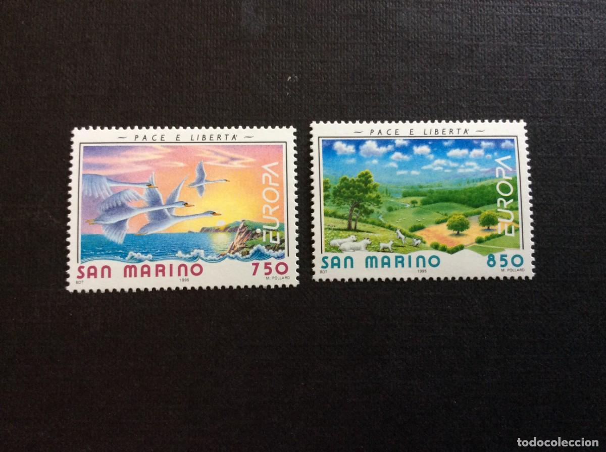 Sellos: SAN MARINO N&ordm; YVERT 1396/7*** A&Ntilde;O 1995. EUROPA. PAZ Y LIBERTAD