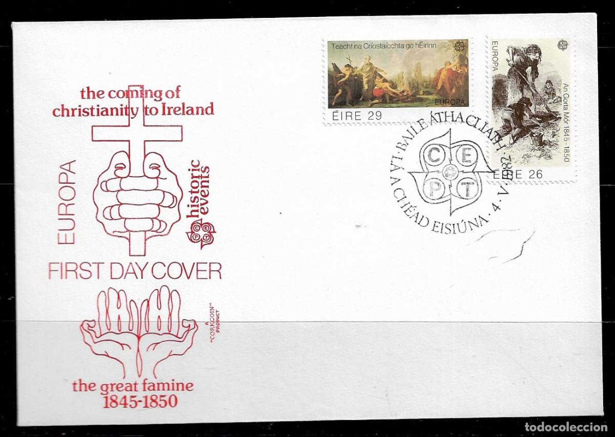 Sellos: IRLANDA 1982, SOBRE PRIMER D&Iacute;A EUROPA CEPT - FDC.