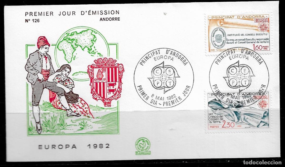 Stamps: ANDORRA FRANCESA 1982, SOBRE PRIMER D&Iacute;A EUROPA CEPT - FDC.