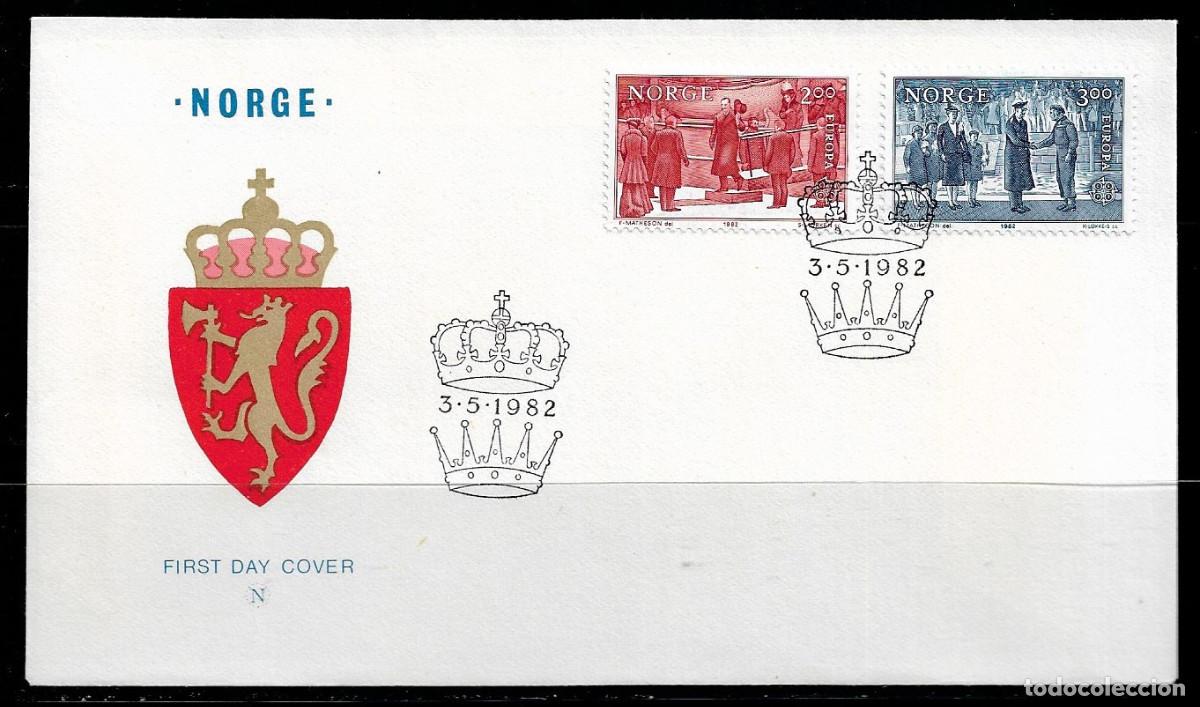 Sellos: NORUEGA 1982, SOBRE PRIMER D&Iacute;A EUROPA CEPT - FDC.