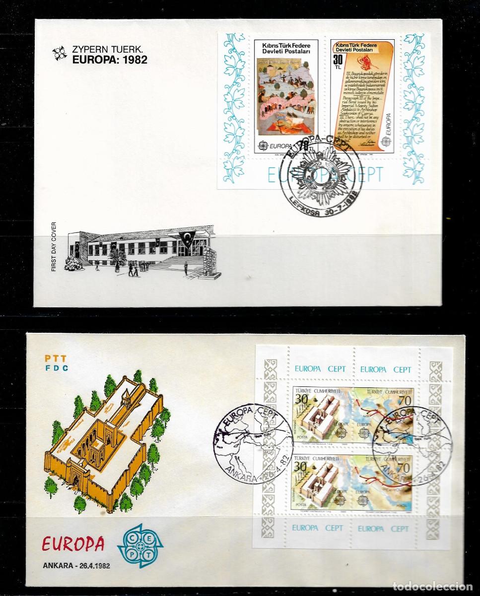 Sellos: TURQUIA 1982, SOBRES PRIMER D&Iacute;A EUROPA CEPT - FDC.