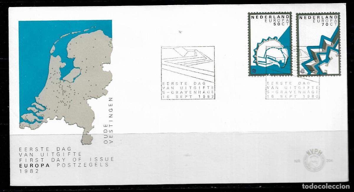 Sellos: HOLANDA 1982, SOBRE PRIMER D&Iacute;A EUROPA CEPT - FDC.