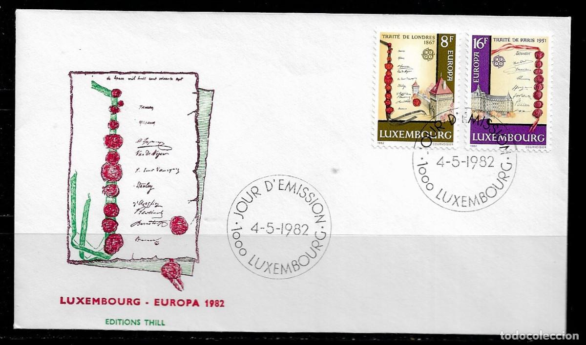 Sellos: LUXEMBURGO 1982, SOBRE PRIMER D&Iacute;A EUROPA CEPT - FDC.