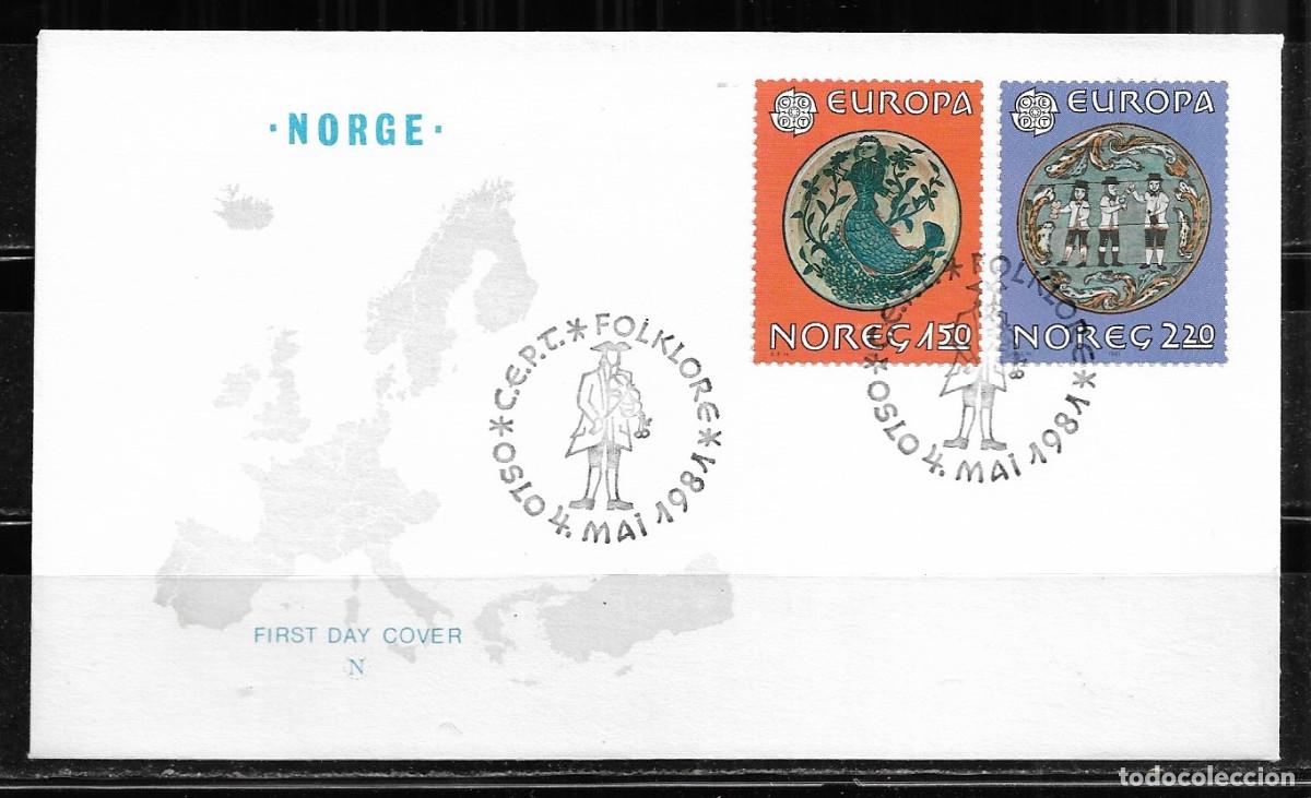 Sellos: NORUEGA 1981, SOBRE PRIMER D&Iacute;A EUROPA CEPT - FDC.