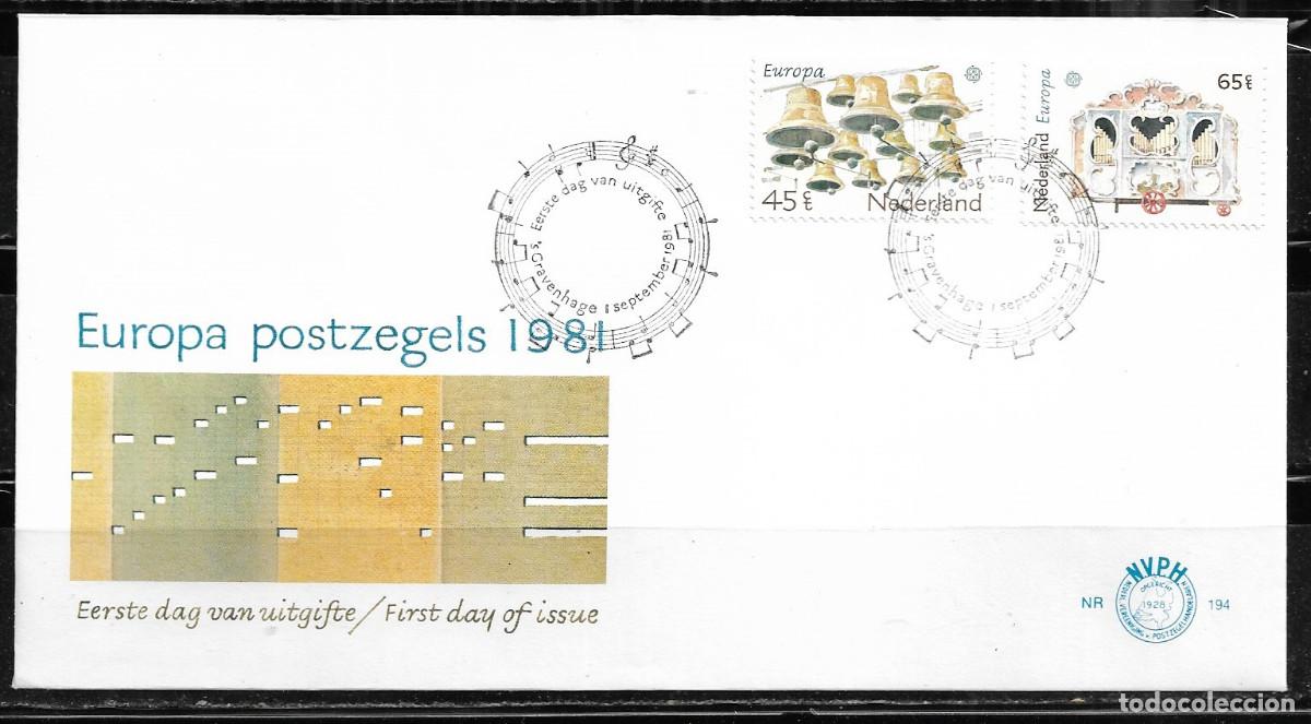 Sellos: HOLANDA 1981, SOBRE PRIMER D&Iacute;A EUROPA CEPT - FDC.