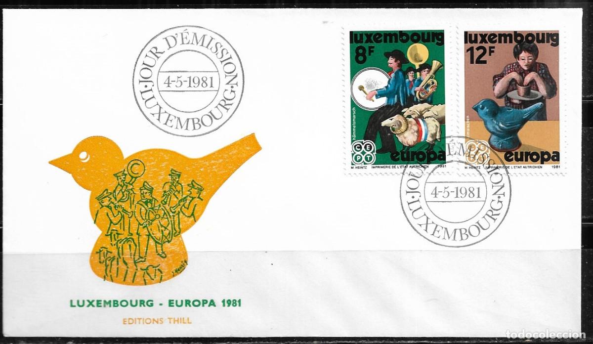 Sellos: LUXEMBURGO 1981, SOBRE PRIMER D&Iacute;A EUROPA CEPT - FDC.