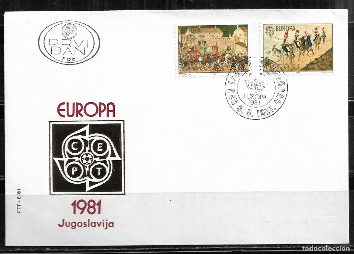 Sellos: YUGOSLAVIA 1981, SOBRE PRIMER D&Iacute;A EUROPA CEPT - FDC.