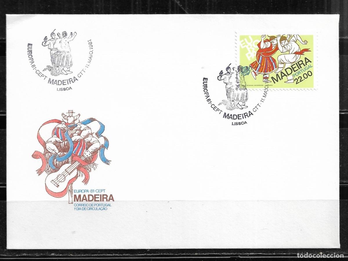 Sellos: MADEIRA 1981, SOBRE PRIMER D&Iacute;A EUROPA CEPT - FDC.