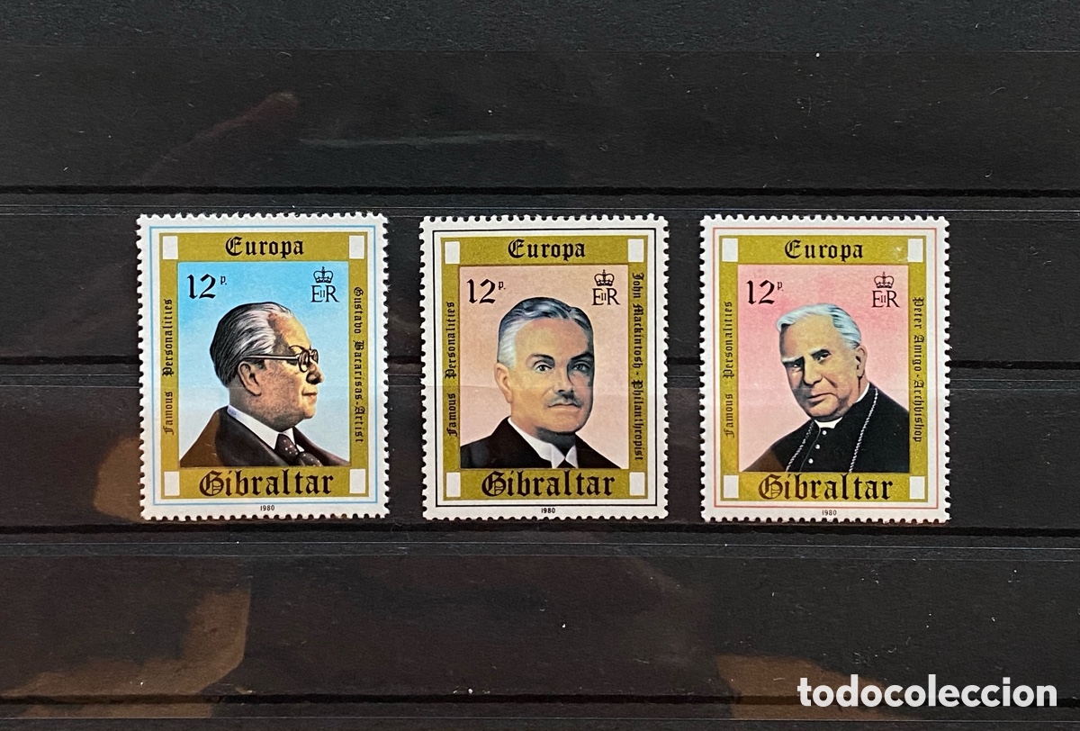 Sellos: Sellos, nuevo, Tema Europa, de Gibraltar 1980 Personajes