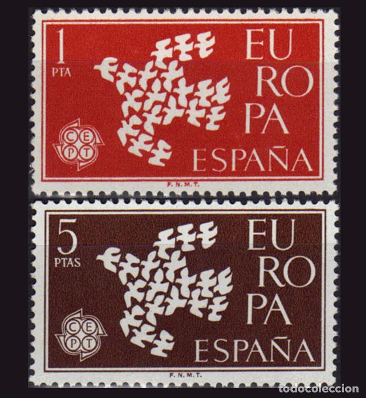 Sellos: 2v Espa&ntilde;a, 1961 | Europa CEPT | Ed: 1371/2, Yv: 1044/5, Mi: 1266/7 MNH **
