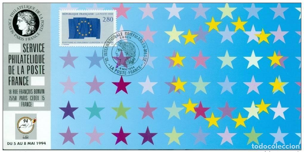 Sellos: 116 Mapa oficial de la Exposici&oacute;n Essen 1994 FDC Parlamento Europeo