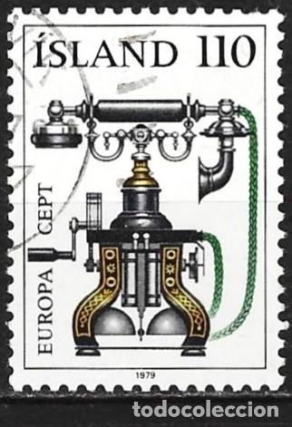 Sellos: Islandia 1979 - Mi 539 - YT 492 - Europa CEPT : Tel&eacute;fono antiguo