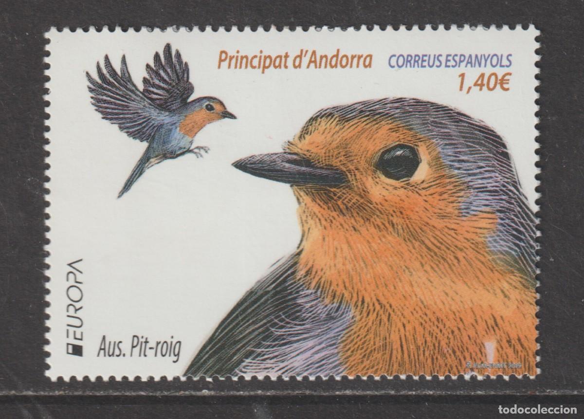 Sellos: Andorra espa&ntilde;ola 2019 - Europa C.E.P.T. Petirrojo mnh**