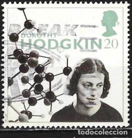 Sellos: Gran Breta&ntilde;a 1996 - Mi 1647 - YT 1905 - Europa CEPT : Dorothy Hodgkin