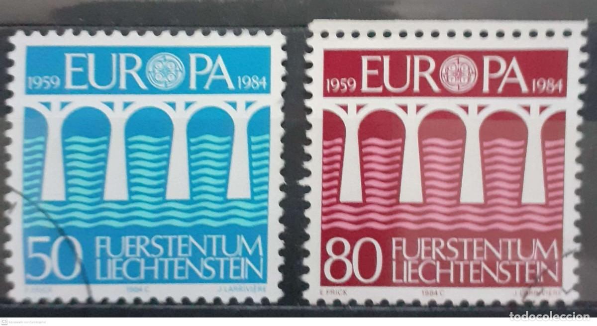 Sellos: LIECHTENSTEIN n&ordm; 778/79&ordm; Europa 1984. Serie completa