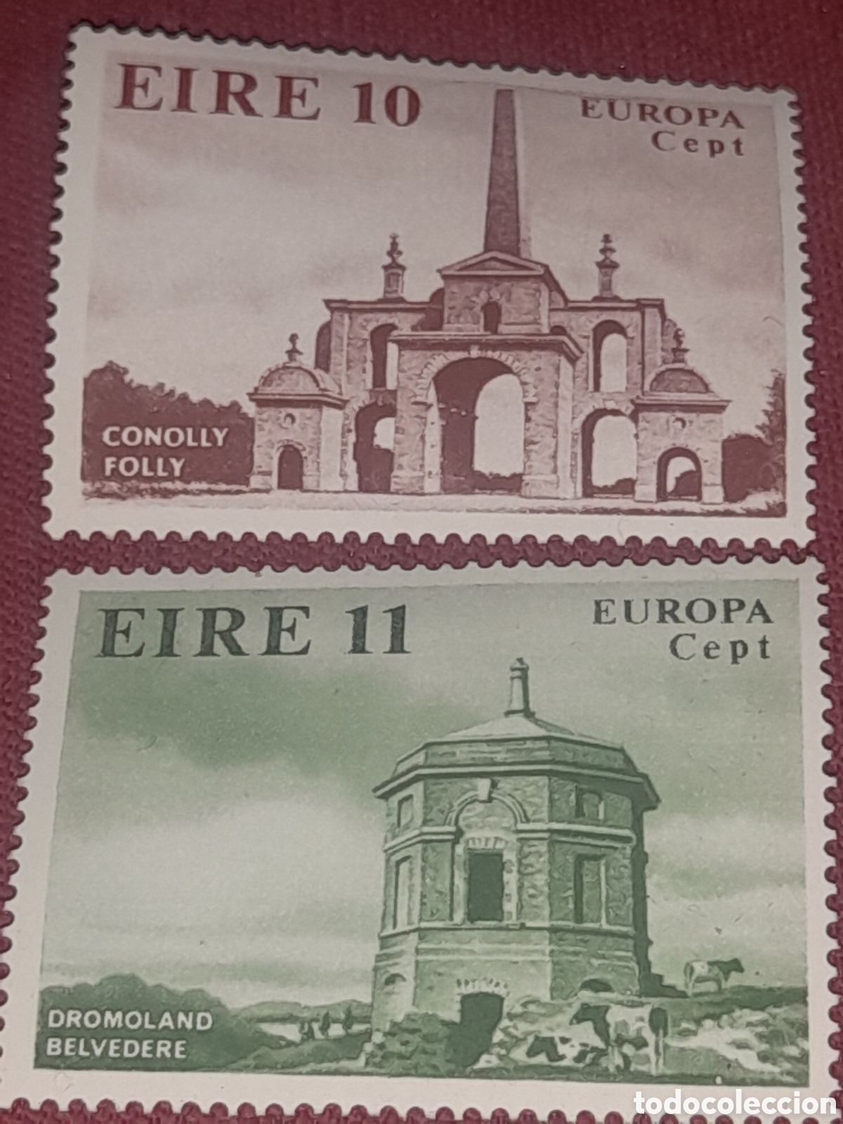 Sellos: Sello Irlanda nuevo 1978. Emisi&oacute;n conjunta Europa. CEPT. Monumentos. Arquitectura. Torre. Puerta