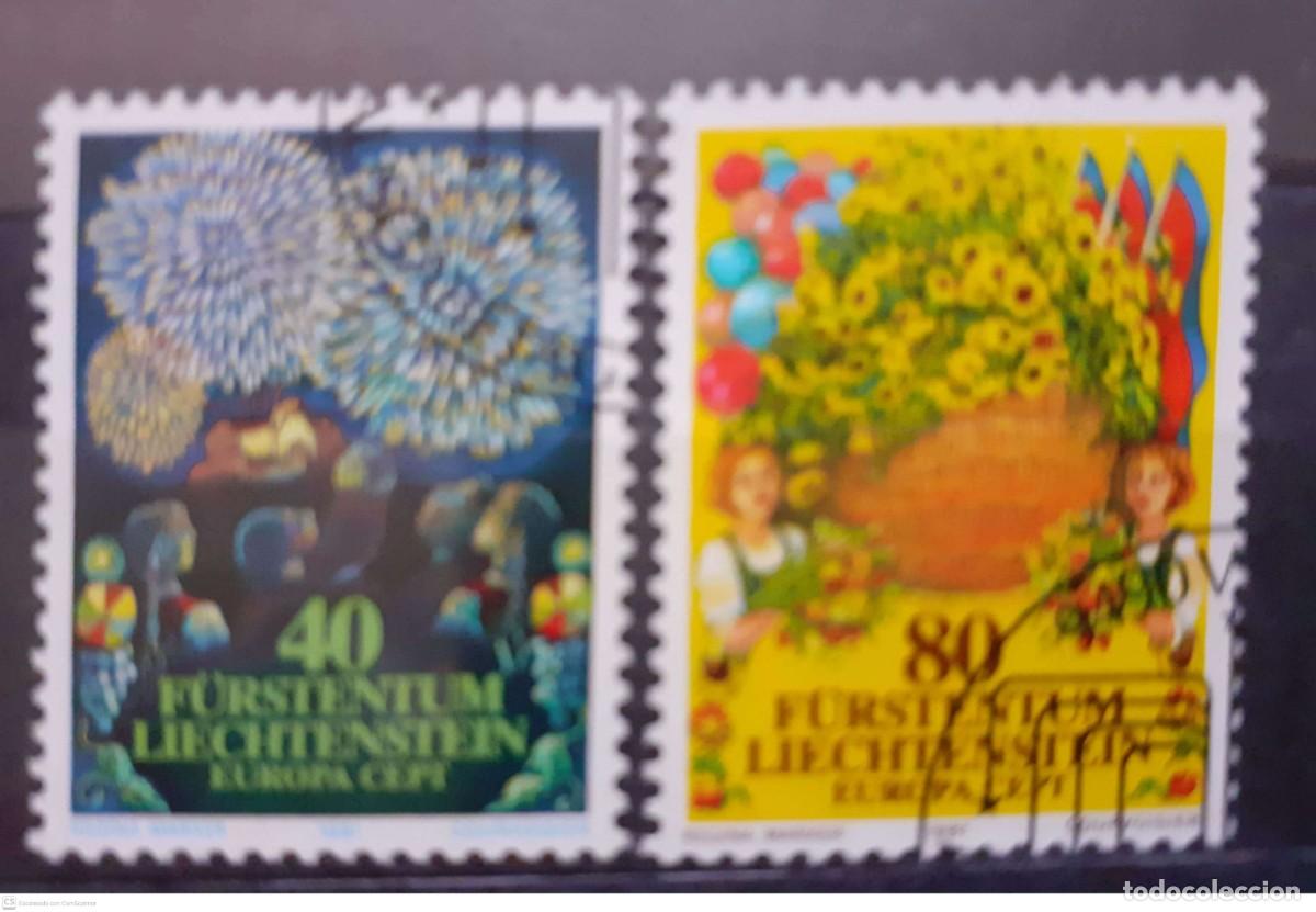 Sellos: LIECHTENSTEIN n&ordm; 705/706&ordm; Europa 1981. Folclore. Fiesta nacional. Serie completa