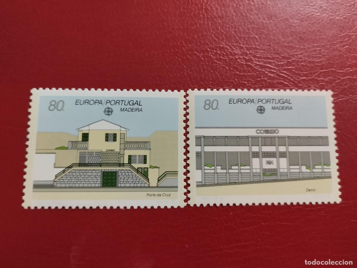 Sellos: SELLOS EUEEROPA-CEPT, A&Ntilde;O 1990, MADERA, PORTUGAL**MNH. ESTABLECIMIENTOS POSTALES.