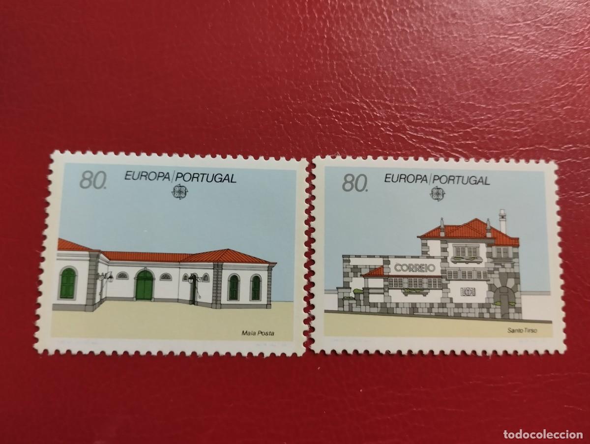 Sellos: SELLOS EUROPA-CEPT, A&Ntilde;O 1990. PORTUGAL**MNH, SERIE COMPLETA. ESTABLECIMIENTOS POSTALES.