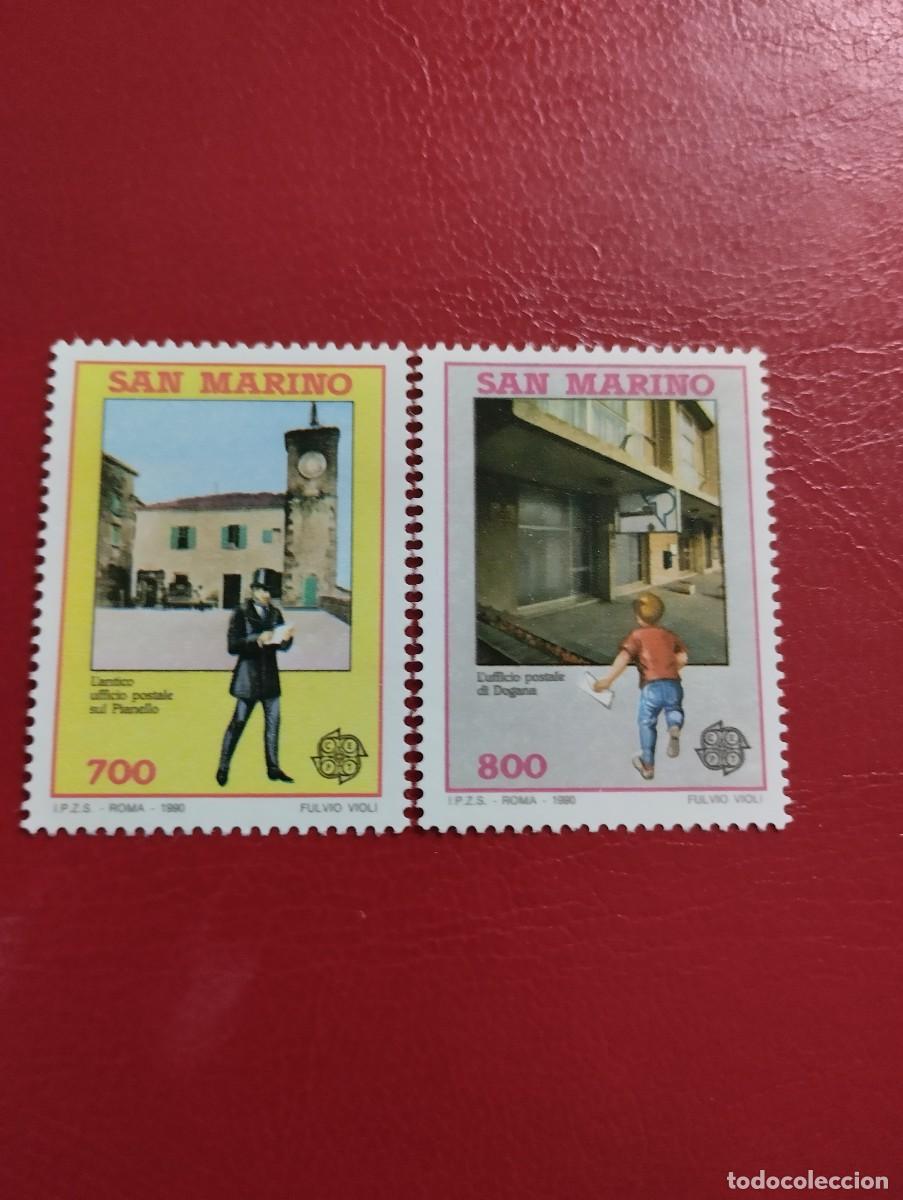 Sellos: SELLOS EUROPA-CEPT, A&Ntilde;O 1990, SAN MARINO**MNH, SERIE COMPLETA. ESTABLECIMIENTOS POSTALES.