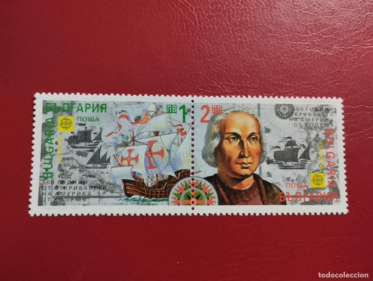 Sellos: SELLOS EUROPA-CEPT, A&Ntilde;O 1992, BULGARIA**MNH, SERIE COMPLETA. DESCUBRIMIENTO DE AM&Eacute;RICA.