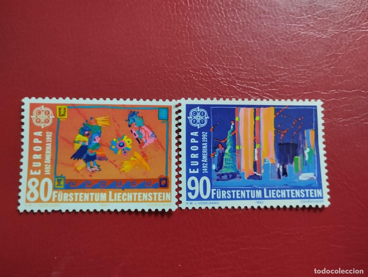 Sellos: SELLOS CEPT-EUROPA, A&Ntilde;O 1992**MNH, LIECHENSTEIN, SERIE COMPLETA. DESCUBRIMIENTO DE AMERICA.