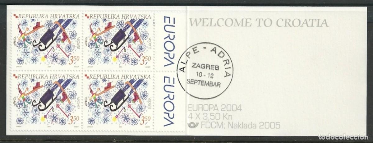 Sellos: CROACIA 2004 EUROPA CEPT 1 CARNET SUELTO CON 4 SELLOS