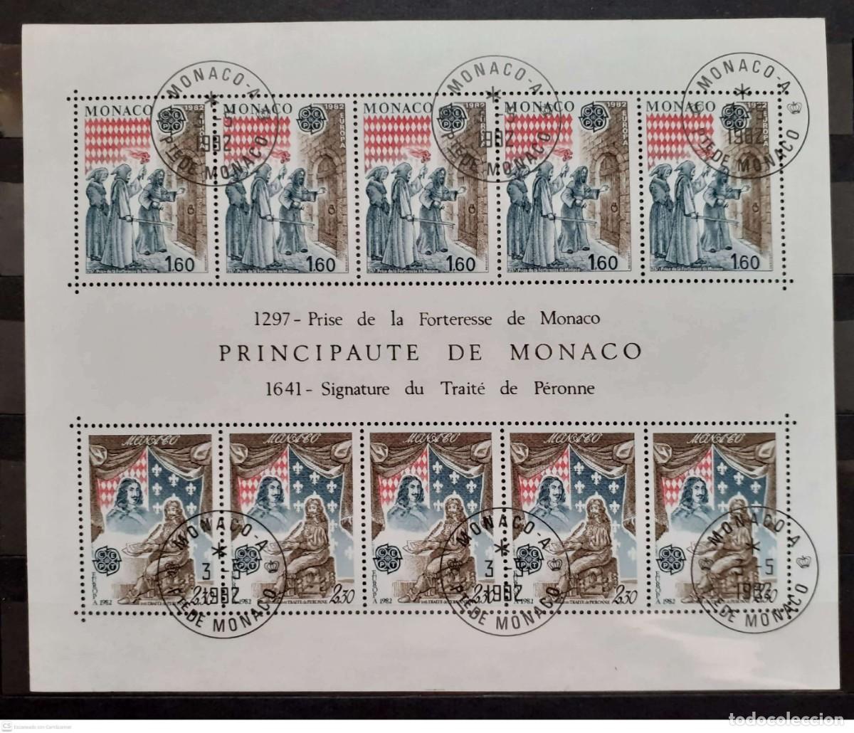 Sellos: M&Oacute;NACO H.B. n&deg; 22&deg; Europa 1982. Acontecimientos hist&oacute;ricos