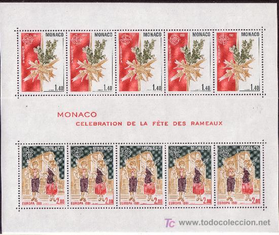Sellos: M&Oacute;NACO HB 19** - A&Ntilde;O 1981 - EUROPA - FOLKLORE