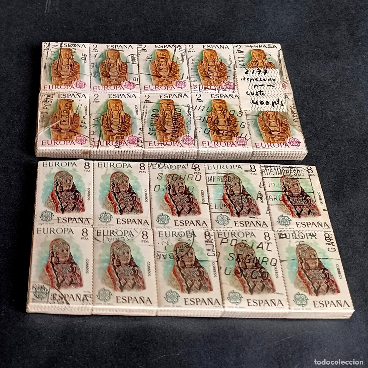 Sellos: EUROPA CEPT 1974. 1.000 Series Matasello. Edifil. 2177-2178 + OBSEQUIO